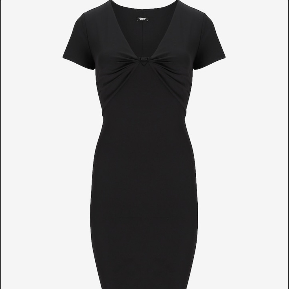 Express Body Contour Knot Front Sheath Dress